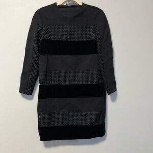 Sportmax Chic Black Textured Dress